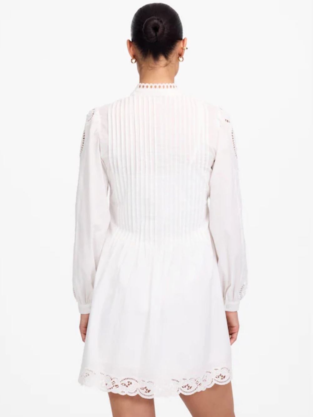 Madewell Pintucked Eyelet Mini Dress - Picture 6 of 7